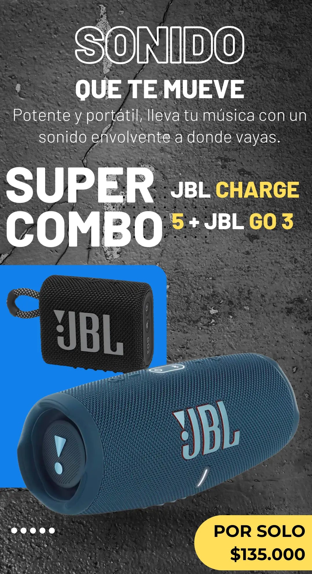 PARLANTE CHARGE 5 + GO 3 DM