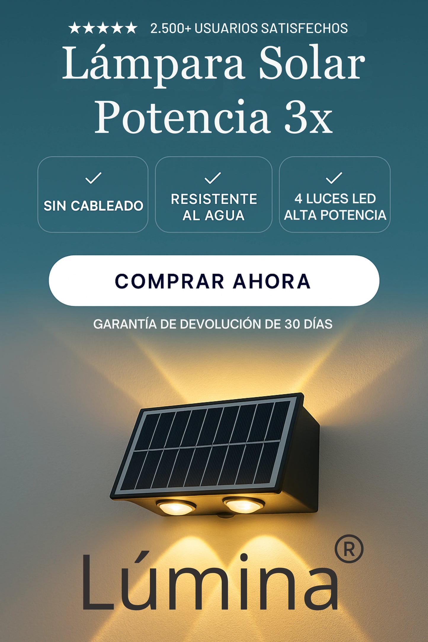 Lumina | Lampara Solar Deluxe