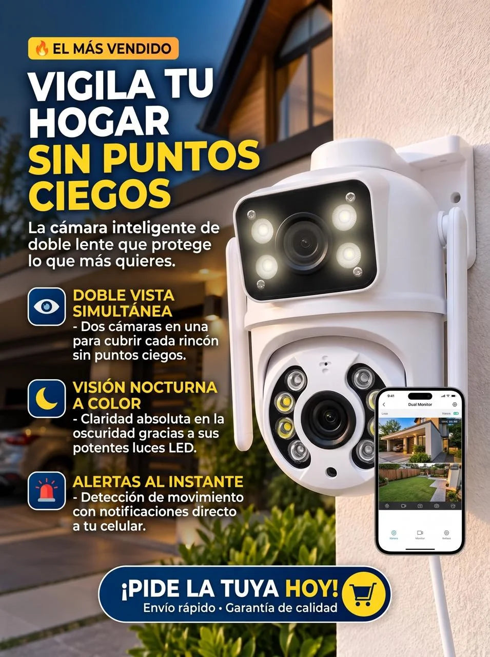 Cámara Wifi 2 Lentes